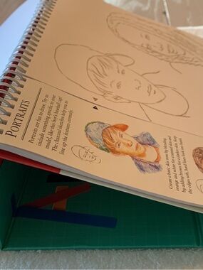 Art works drawing instruction book for chalk and charcoal sketching